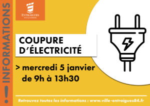 Lire la suite à propos de l’article Coupure d’électricité mercredi 5 janvier 2022