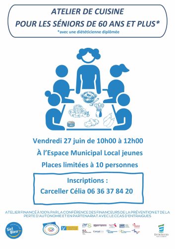 Affiche atelier cuisine - Entraigues - 27.06